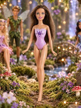 2011 Barbie Flower N Flutter Fairy Teresa Purple Fairytopia Doll Mattel